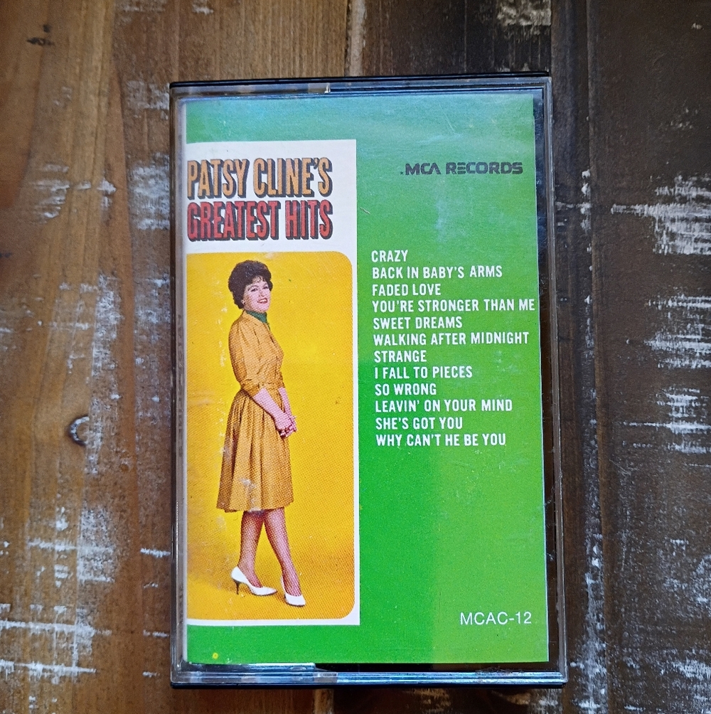 Patsy Cline's Greatest Hits Cassette - Crazy, I Fall To Pieces Tested, 1971 MCA